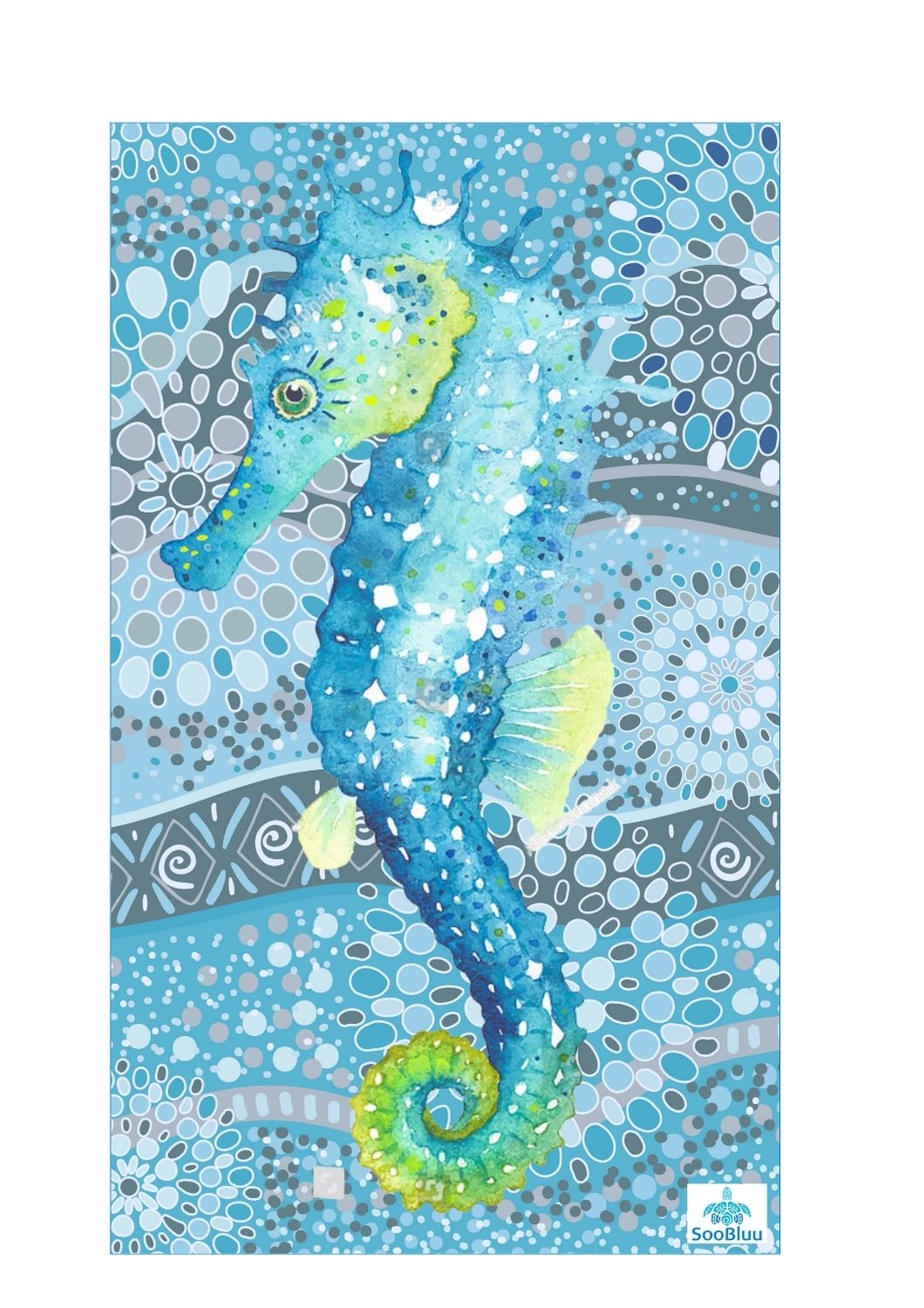 SooBluu Reishanddoek of strandlaken 80x140 cm Hippo