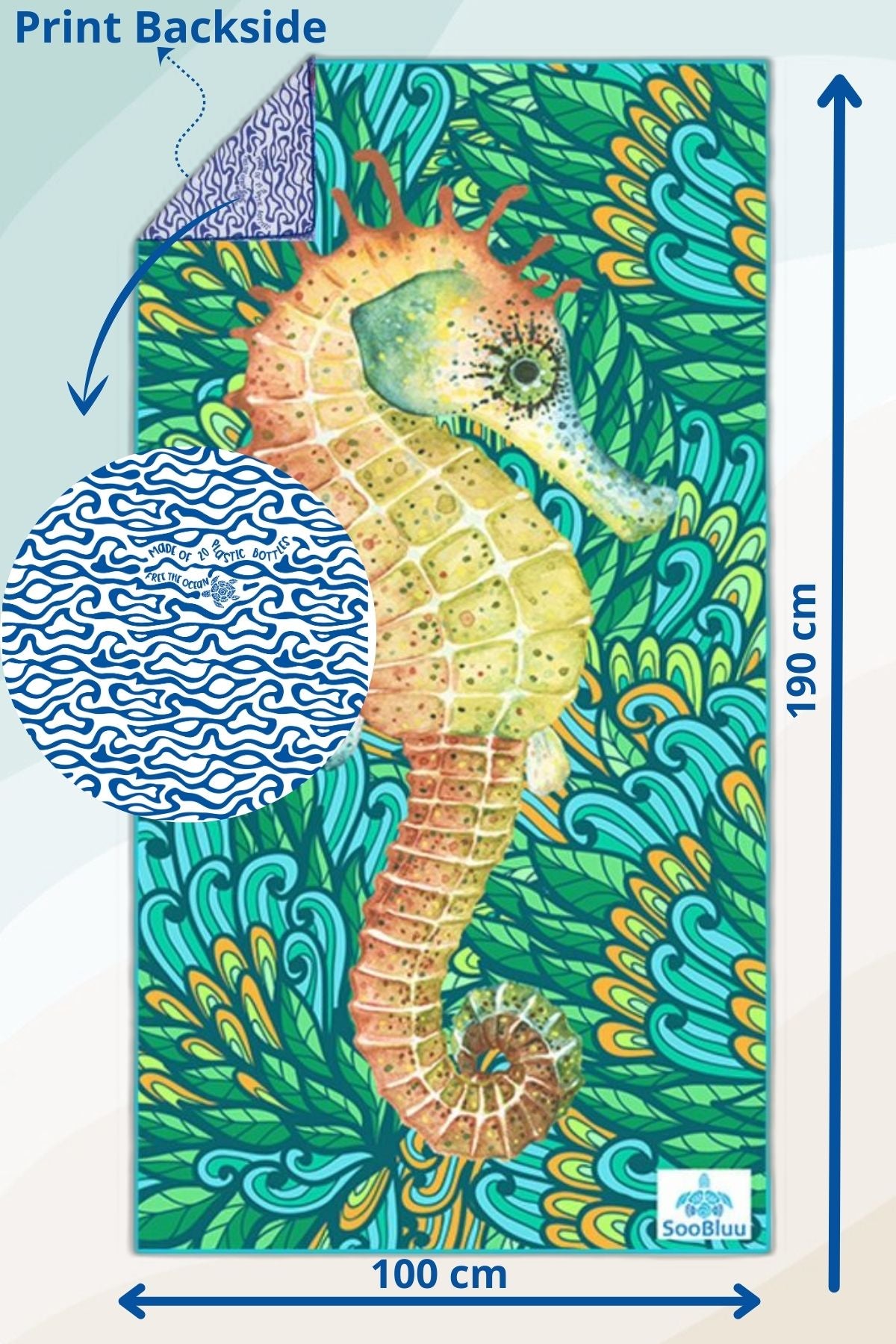 SooBluu Reishanddoek of strandlaken XL - 100x190