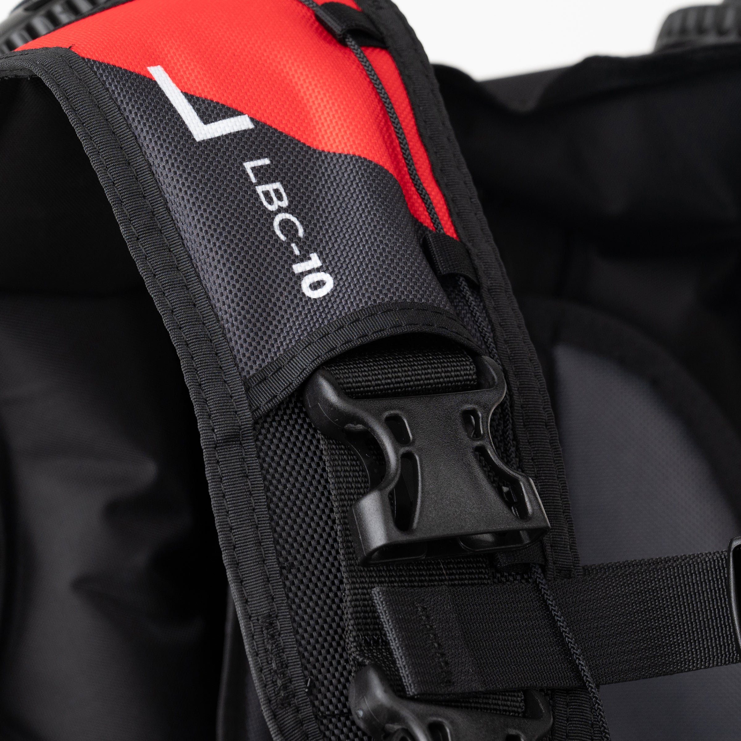 LBC-10 BCD showing front adjustable design and waist strap
