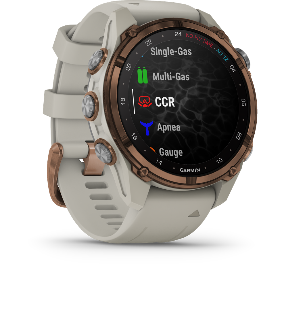 Descent™ Mk3i – Carbon Gray DLC Titanium with Black Silicone Band
