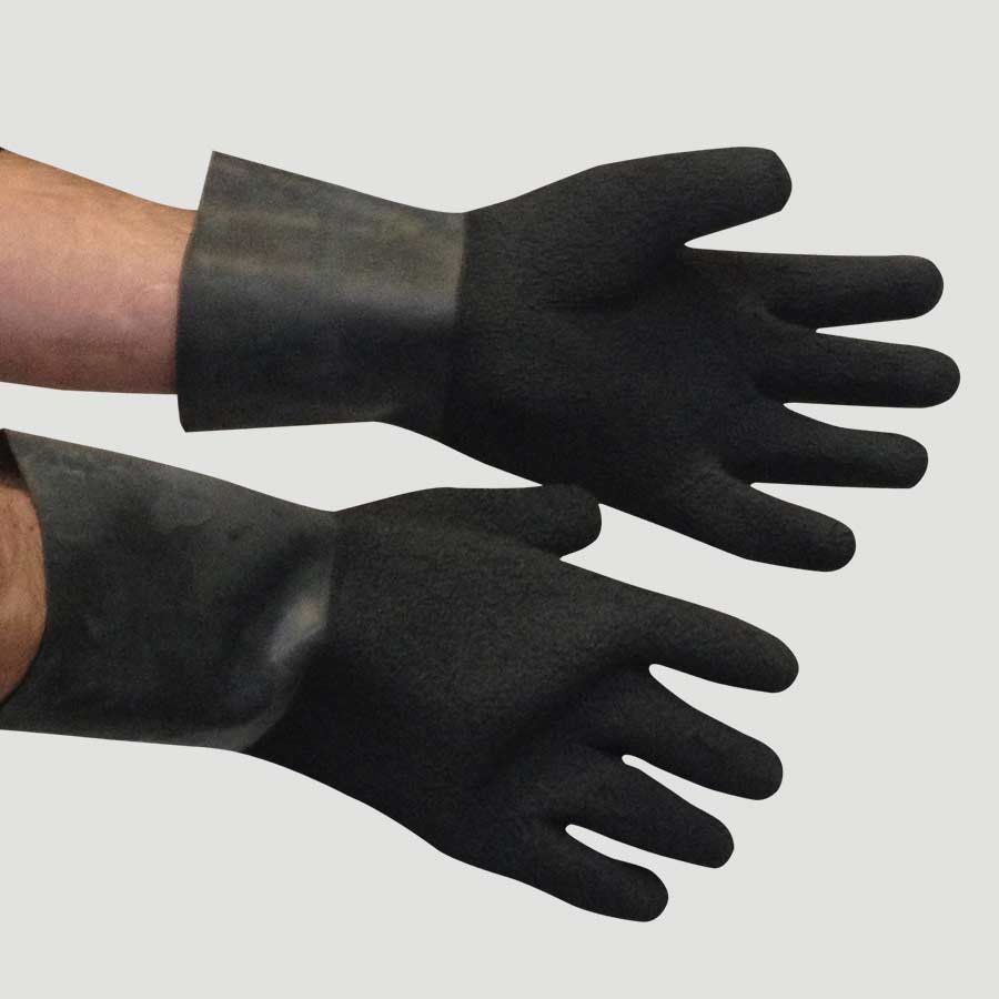 Heavy duty dry gloves made of durable latex for drysuit scuba diving