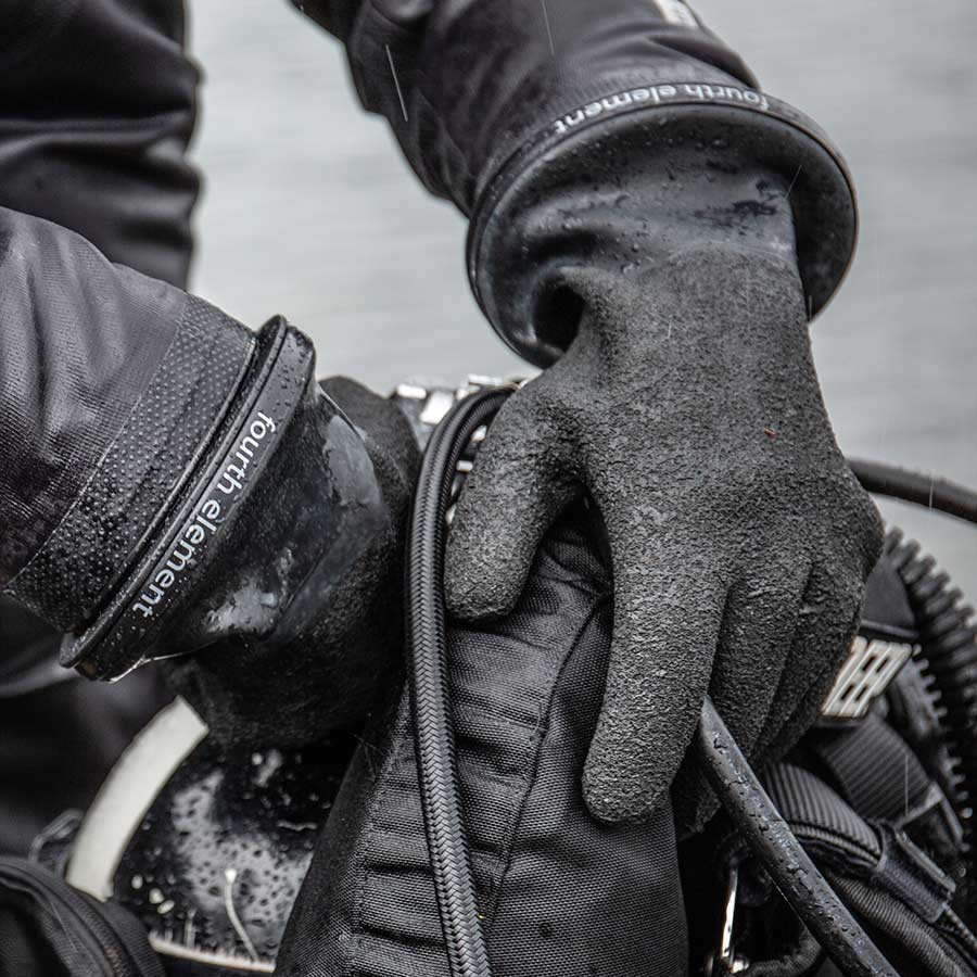 Heavy duty latex dry gloves available in multiple sizes from S to XXL